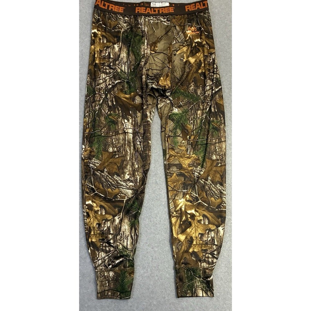 Men’s Realtree Camo Base Layer Pants Thermal Hunting Size Large 36-38